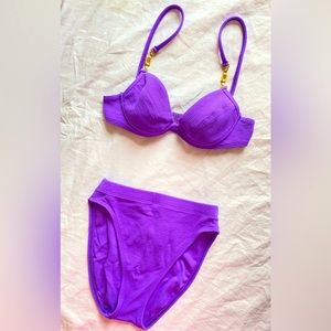 Rare Vintage 80’s-90’s Electric Purple Bikini - Size 6 Small